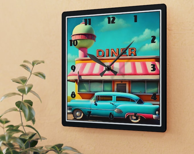 HD Ride Free Retro Diner Clock