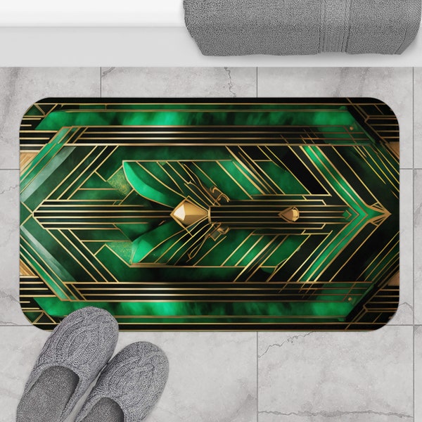 Green Bath Mat - Etsy