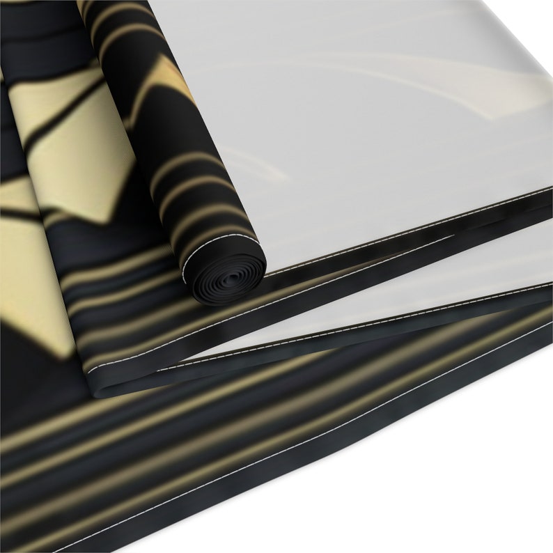 Art Deco Table Runner Cloth Black Gold Gatsby 1920s Style Inspired Home ...