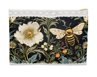 Honeybee Schminktasche William Morris Inspirierte Kosmetik Forestore Tasche Accessoire Cottagecore Beutel BohoReisetasche Jugendstil Design