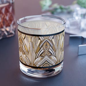 Gold Gatsby Whisky Rocks Glas Old Hollywood Style 10 Unzen Art Deco Gatsby Barware Wohnkultur Gold Schwarz Retro Moderne Trinkglas