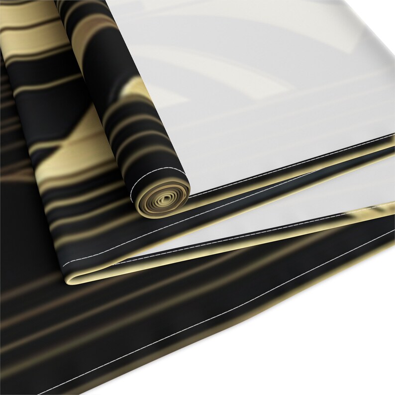 Art Deco Table Runner Cloth Black Gold Gatsby 1920s Style Inspired Home ...