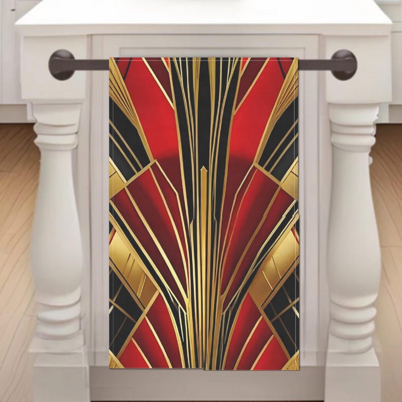 Art Deco Hand Towels - Etsy