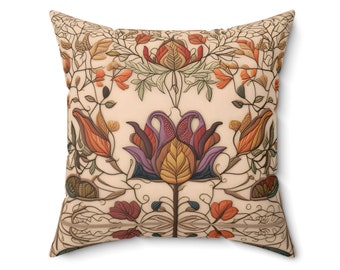 Autumn Flowers William Morris Tapestry Inspired Art Nouveau Throw Pillow Cottagecore  Decor Pillow Insert Included