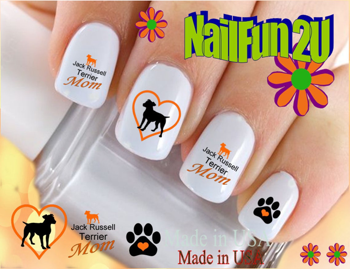 DOG BREED Nail Decals Jack Russell Terrier MOM 2 Dog Etsy