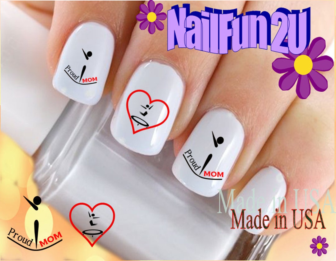 SPORTS Nail Decals trampoline 3 Trampoline Mom - Etsy