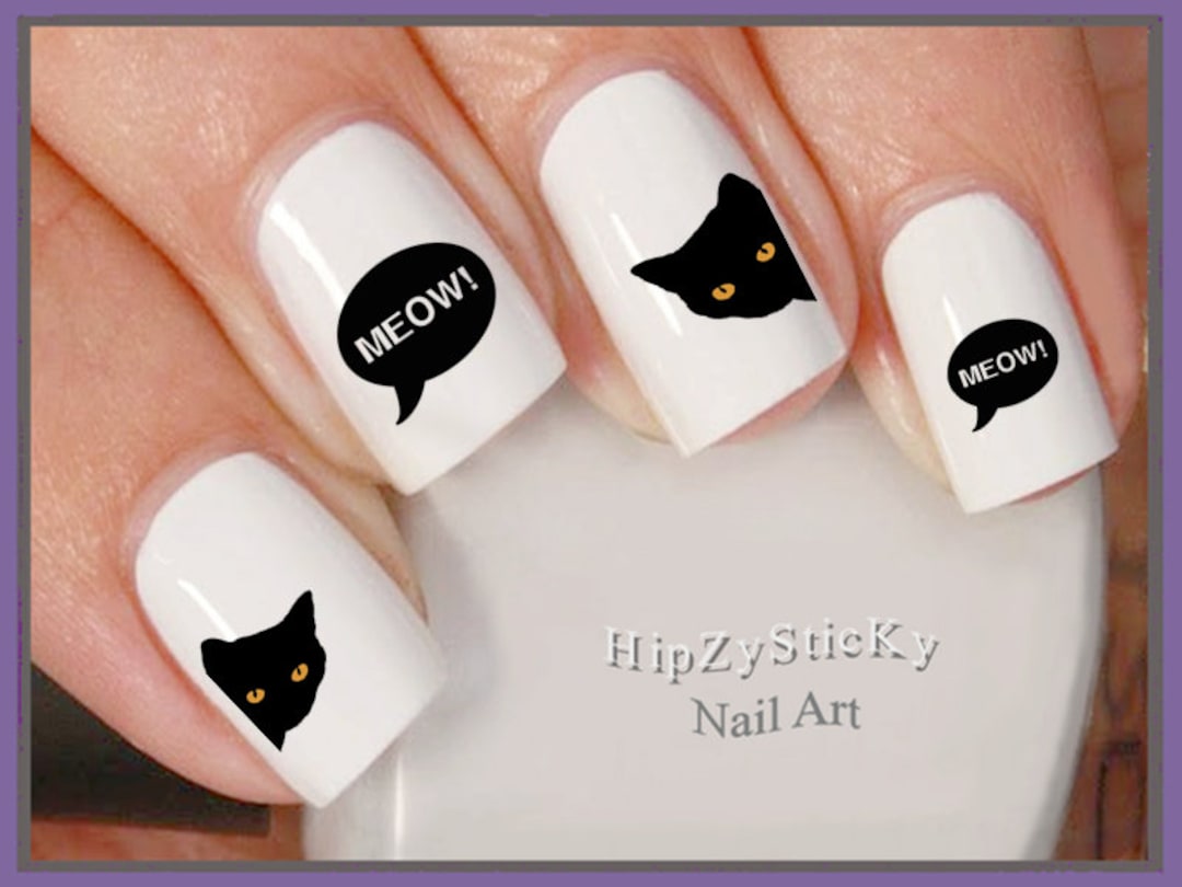 Cat Nail Art Transfers By Kate Broughton | notonthehighstreet.com