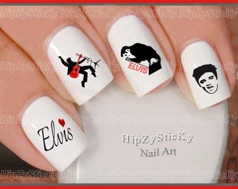 CHARACTER Nail Decals Singer Portrait Microphone Rock n Roll Nail Art Set Waterslide Nail Transfers Stickers DIY Manicure Accessories Salon