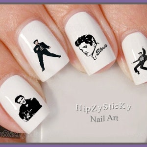 CHARAKTER Nagel Aufkleber Silhouette Singer Jailhouse Rock Dance Nagel Kunst Waterslide Nagel Transfers Sticker DIY Maniküre Zubehör Salon