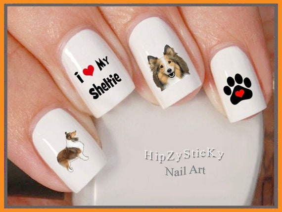 犬種「シェルティ・シェットランド・シープドッグが大好き」ネイル