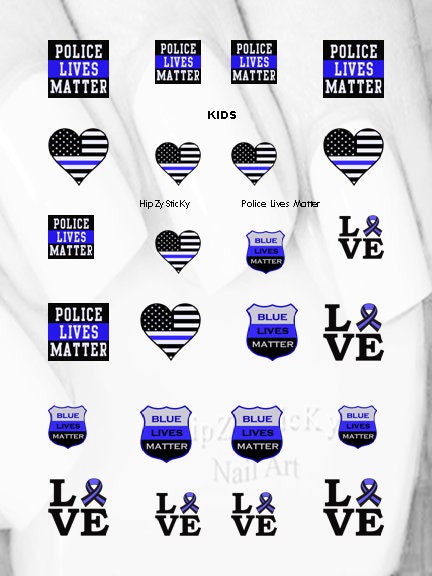 Thin Blue Line Police Lives Matter Decal - 3.75x7.5 Vinyl Bumper Sticker