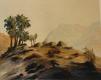 Vintage Landscape Giclee Robert Hockenberry Palm Springs Art Print