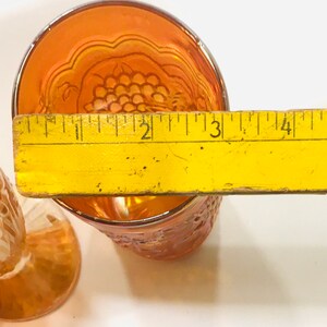 Vintage Carnival Glasses Marigold and Iridescent Barware image 5