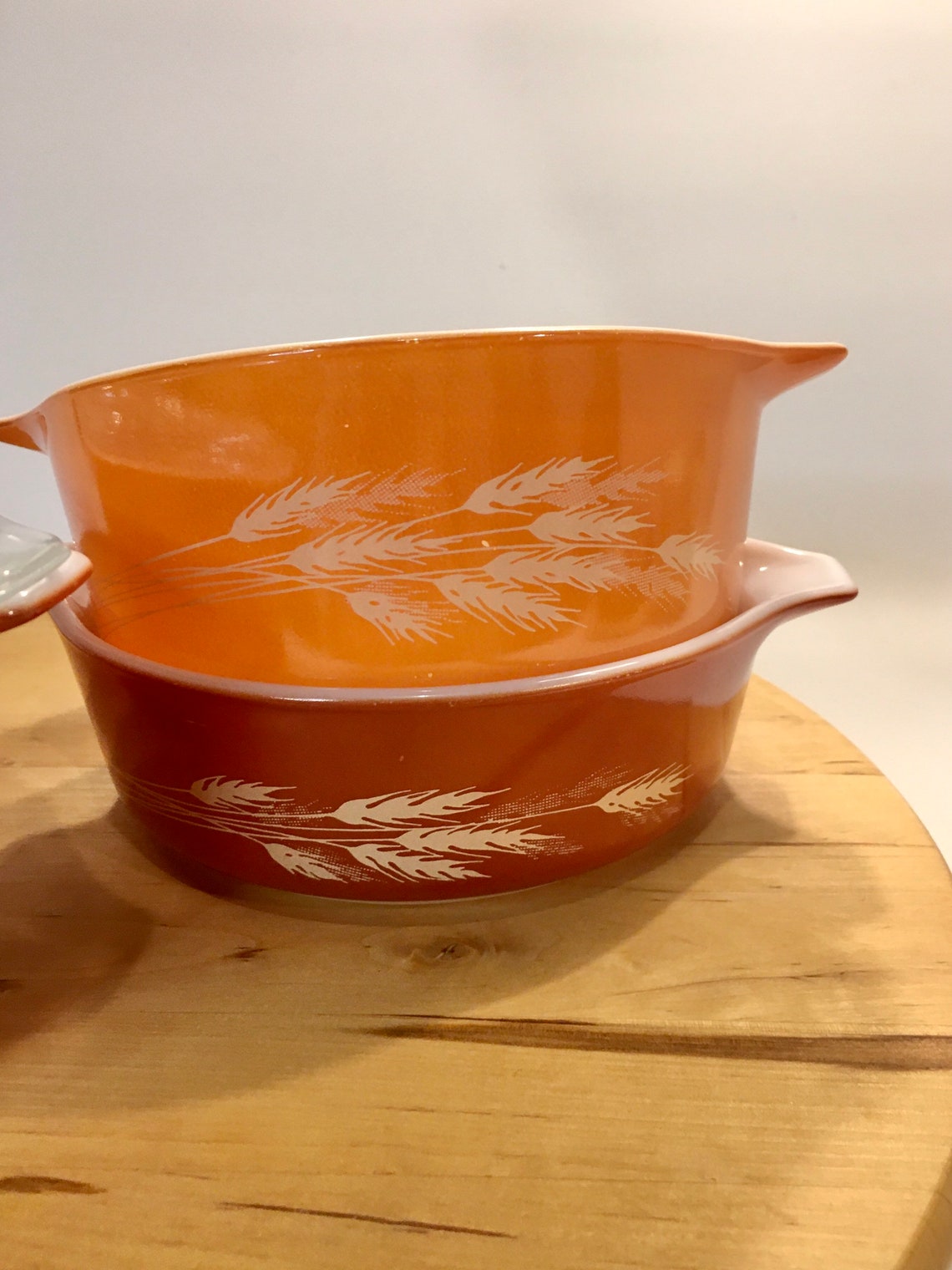 Vintage Pyrex Casserole Dishes Autumn Harvest Wheat Pattern Set of 3 - Etsy