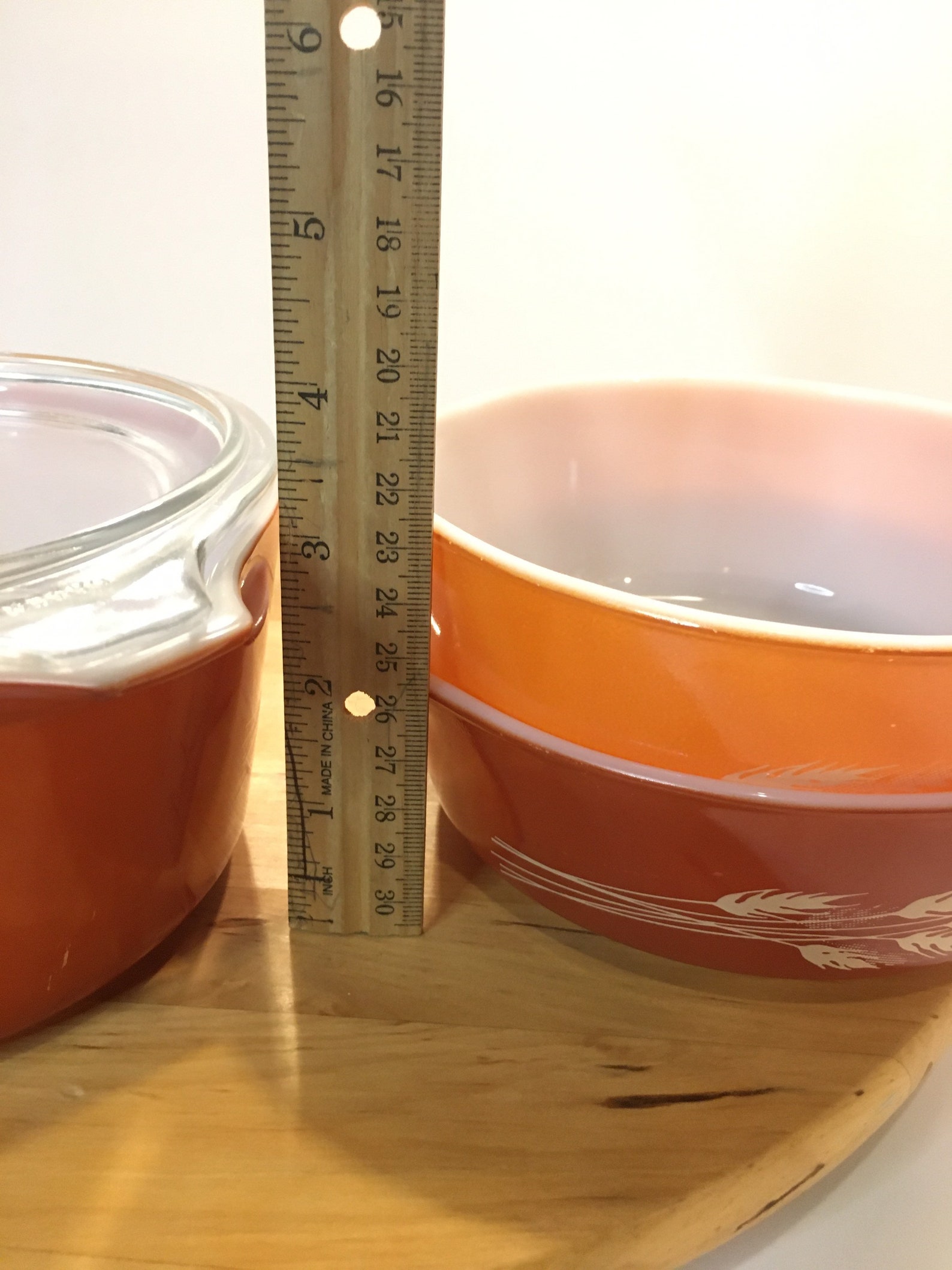 Vintage Pyrex Casserole Dishes Autumn Harvest Wheat Pattern Set of 3 - Etsy