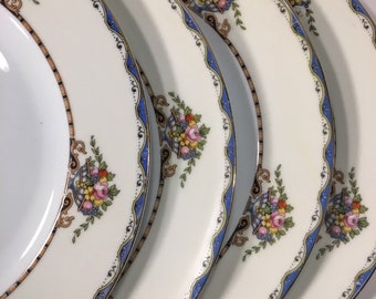 Vintage Noritake Dishes Set of 4 Salad Plates Fine China Noritake Dinnerware