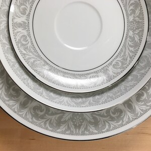 Vintage Imperial China Whitney 5 Piece Place Setting Vintage Grey China image 4