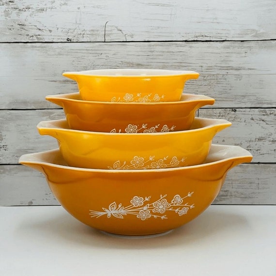 Daisy Cinderella Bowls Daisy Pattern Pyrex Orange Daisy Vintage