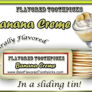 Banana Creme Flavored Toothpicks - 70+ Flavors! Gifts For Teachers, Gifts For Dad, Unique Gifts, Godparent Gifts, Gifts For Her, Party Gifts