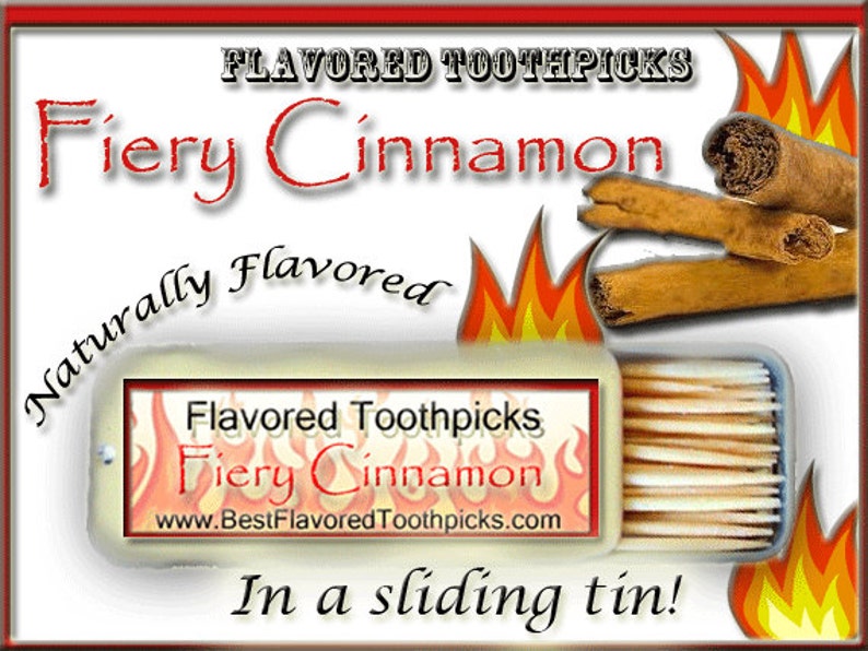 Cinnamon Flavored Toothpicks 70 Flavors Cinnamon Toothpicks, Cinnamon Toothpick, Party Gifts, Unique Gifts For Him, Gifts For Men, Hot image 1