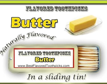 Butter Flavored Toothpicks - Funny Stocking Stuffer Gag Gift - A Very Unique and Weird Gift For Christmas - Great For Guys or Girls