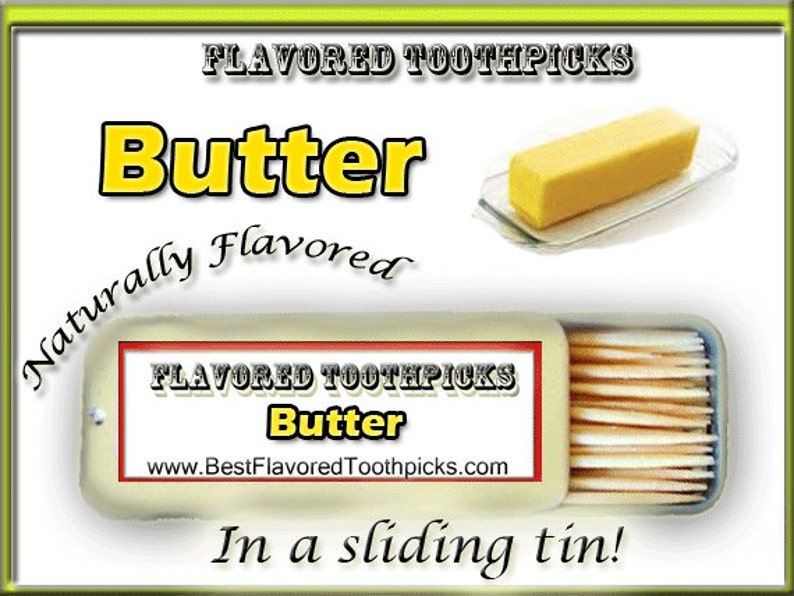 Butter Flavored Toothpicks 70 Flavors Anniversary Gifts Etsy