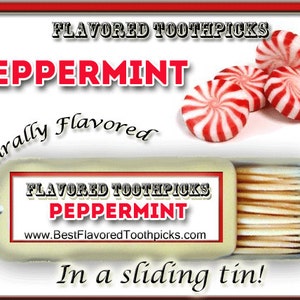 Peppermint Flavored Toothpicks Stocking Stuffers, Men, Women, Him, Her, Girl, Boy, Man, Woman, Christmas, Dad, Friends, Mom, Brother, Sister