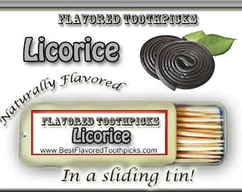 Black Licorice Flavored Toothpicks - 70+ Flavors! Licorice Candy, Licorice Root, Black Licorice Candy, Licorice Flavored, Guy Gift, Father