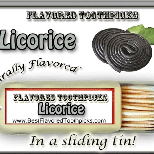 Black Licorice Flavored Toothpicks 70 Flavors Licorice Etsy
