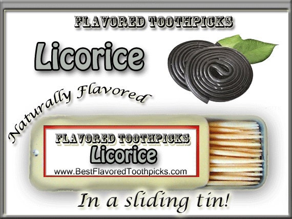Black Licorice Flavored Toothpicks 70 Flavors Licorice - Etsy