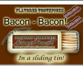 Bacon Flavored Toothpicks - 70+ Flavors! 4th of July, Fourth of July, July 4th, Independence Day, Patriot, Patriotic, Holiday, Summer