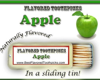 Apple Flavored Toothpicks - Gift For Coworker, Co Worker Gifts, Teacher Gifts, Pastor Gift, Birthday Gift For Husband, Under 10 Gifts, Birch