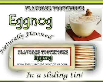 Unique Stocking Stuffer Gift - Eggnog Flavored Toothpicks - Just in time for the holiday season, a great gift for him or her, adult or teen