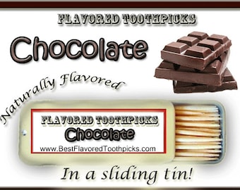 Chocolate Flavored Toothpicks - 70+ Flavors! Party Favors, Wedding Favors, Birthday Party, Candy, Unique Gifts For Him or Her, Fun Gifts