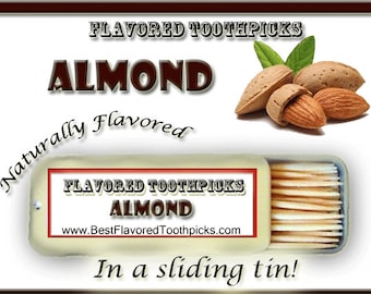 Almond Flavored Toothpicks - Makes A Great Stocking Stuffer or Presents for mom or dad, or husbands and wives - Sweet Dutch Letter Flavor