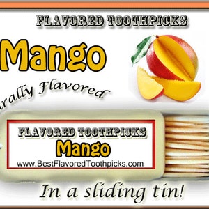 Mango Flavored Toothpicks - 70+ Flavors! Mango Oil, Thank You Gifts, Small Gift Ideas, Small Gift Bag Party Favor, Wedding Favors, For Men