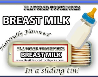 Breast Milk Flavored Toothpicks - Baby Shower, Baby Boy, Baby Girl, Baby Shower Gifts, Baby Shower Games, Baby Shower Decorations, Decor