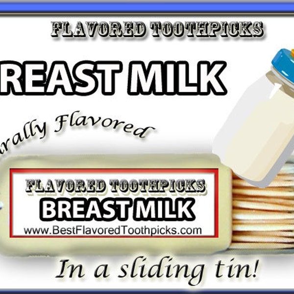 New Dad Gifts - Breast Milk Flavored Toothpicks - These make a great gag gift for new dads with babies on the way.