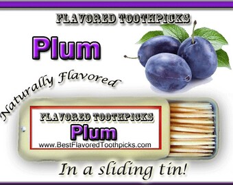 Plum Flavored Toothpicks - 70+ Flavors! Christian Baptism Gift, Christian Gifts, Pastor Gift, Pastor Appreciation, Purple, Decor, Candy