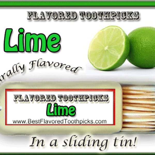 Lime Flavored Toothpicks - 70+ Flavors! Lime Green, Lemon Lime, Lime Flavor, Thank You Gifts, Small Gift Ideas, Party Favor, Wedding Favors