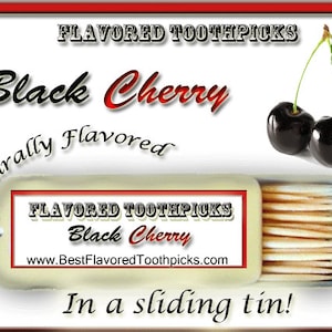 Black Cherry Flavored Toothpicks - 70+ Flavors! Gifts For Teachers, Gifts For Dad, Unique Gifts, Godparent Gifts, Gifts For Her, Party Gifts