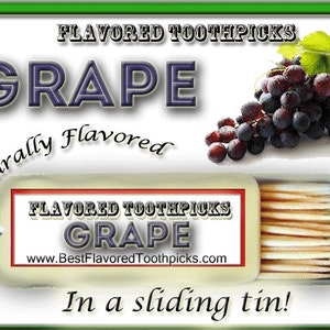 Grape Flavored Toothpicks - 70+ Flavors! Gifts For Teachers, Gifts For Dad, Unique Gifts, Godparent Gifts, Gifts For Her, Party Gifts