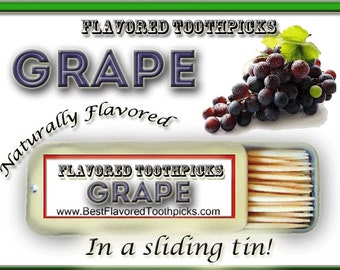 Grape Flavored Toothpicks - 70+ Flavors! Gifts For Teachers, Gifts For Dad, Unique Gifts, Godparent Gifts, Gifts For Her, Party Gifts