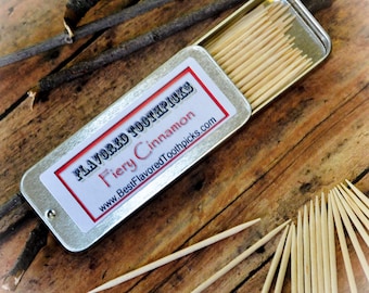 Cinnamon Flavored Toothpicks - Man Gift, Mens Stocking Stuffers, Christmas, Gift, For Dad, Under 10, Grill, Gag, His, Him, Friends, Bacon