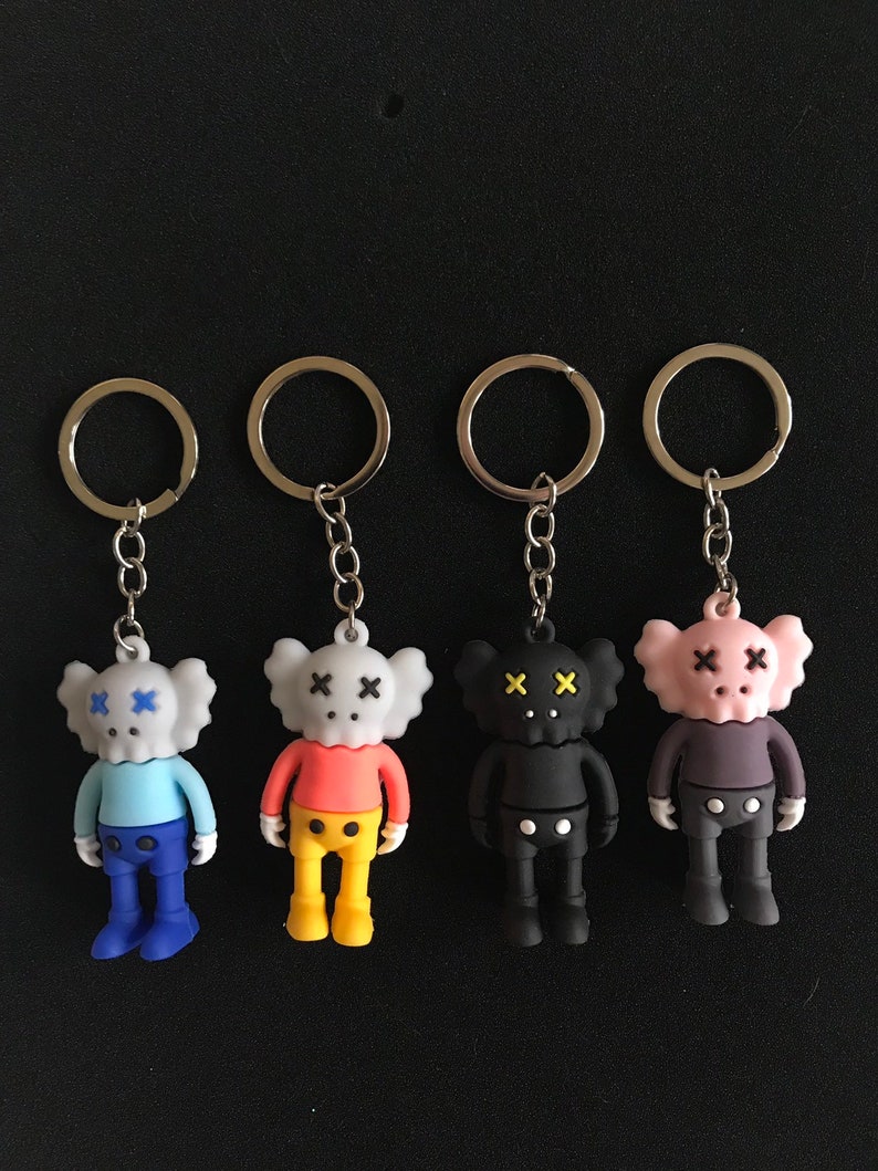 Kaws Companion Keychain 3D Silicone Etsy