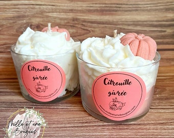 Gourmet whipped cream candle FROSTED PUMPKIN