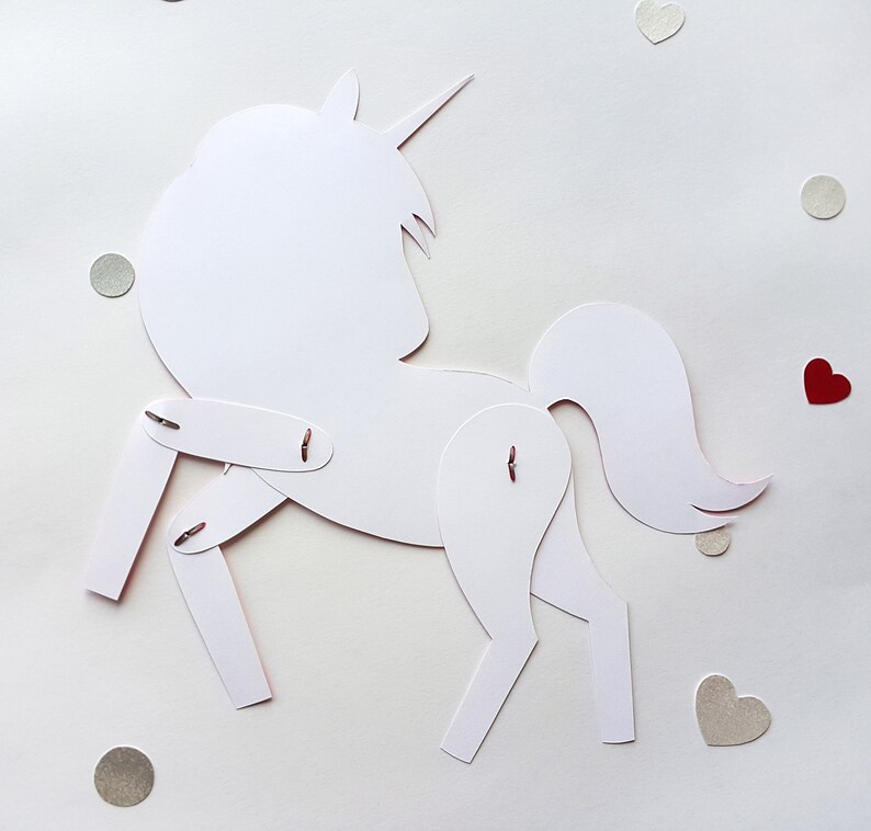 paper doll pink unicorn printable paper doll joint paper