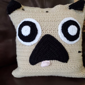 Fawn Pug Pillow 12 x 12 image 1