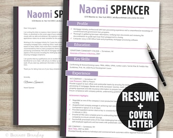 teacher resume template word cover letter template instant etsy