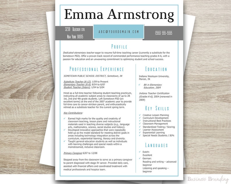 classy resume template instant download resume cover classy resume template